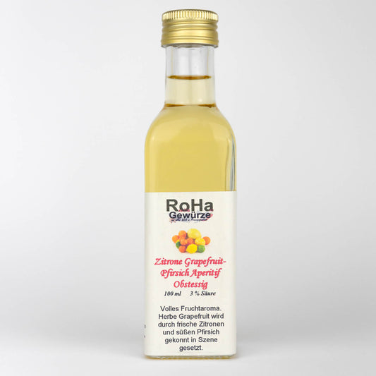 Zitrone Grapefruit Pfirsich Aperitif Obstessig 3 %